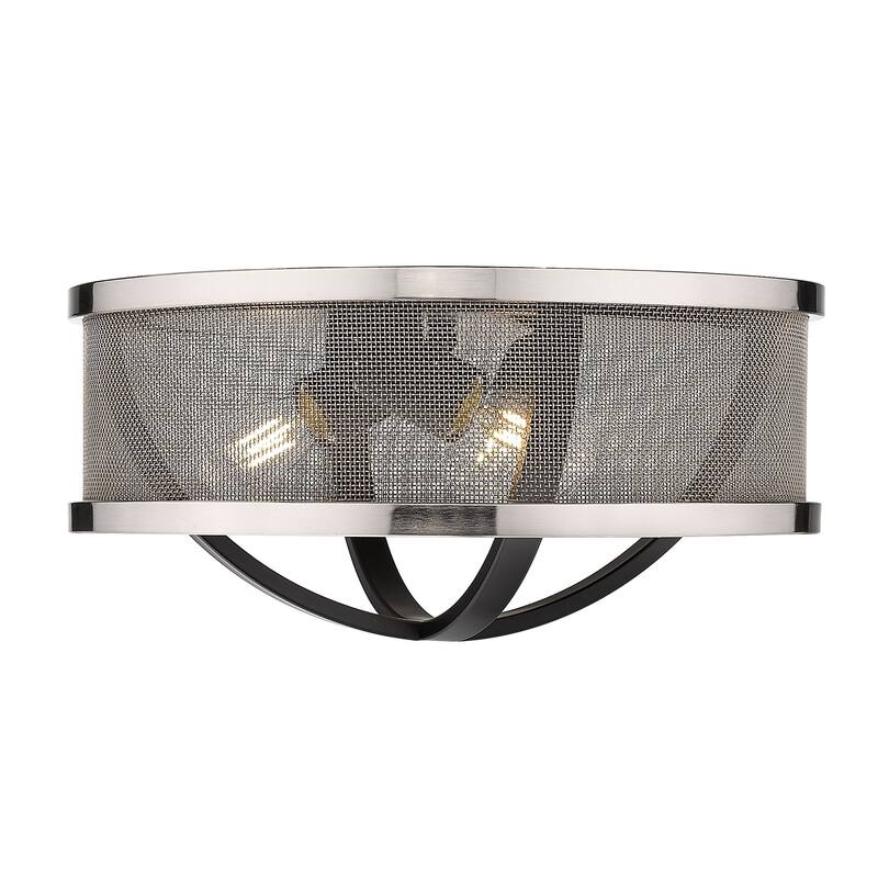 Colson 15-inch Industrial Chic Flush Mount