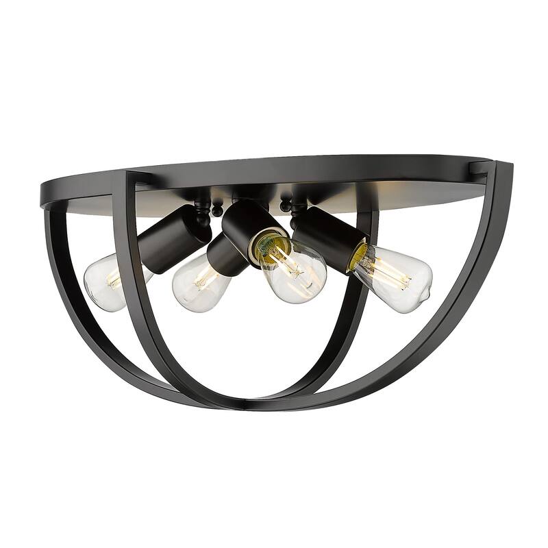 Colson 15-inch Industrial Chic Flush Mount