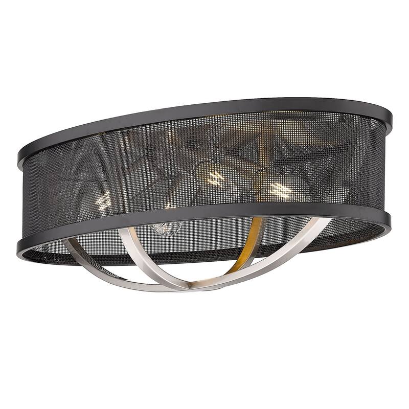 Colson 15-inch Industrial Chic Flush Mount