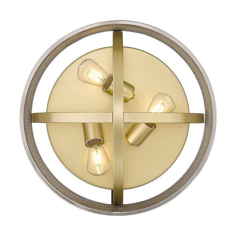 Colson 15-inch Industrial Chic Flush Mount
