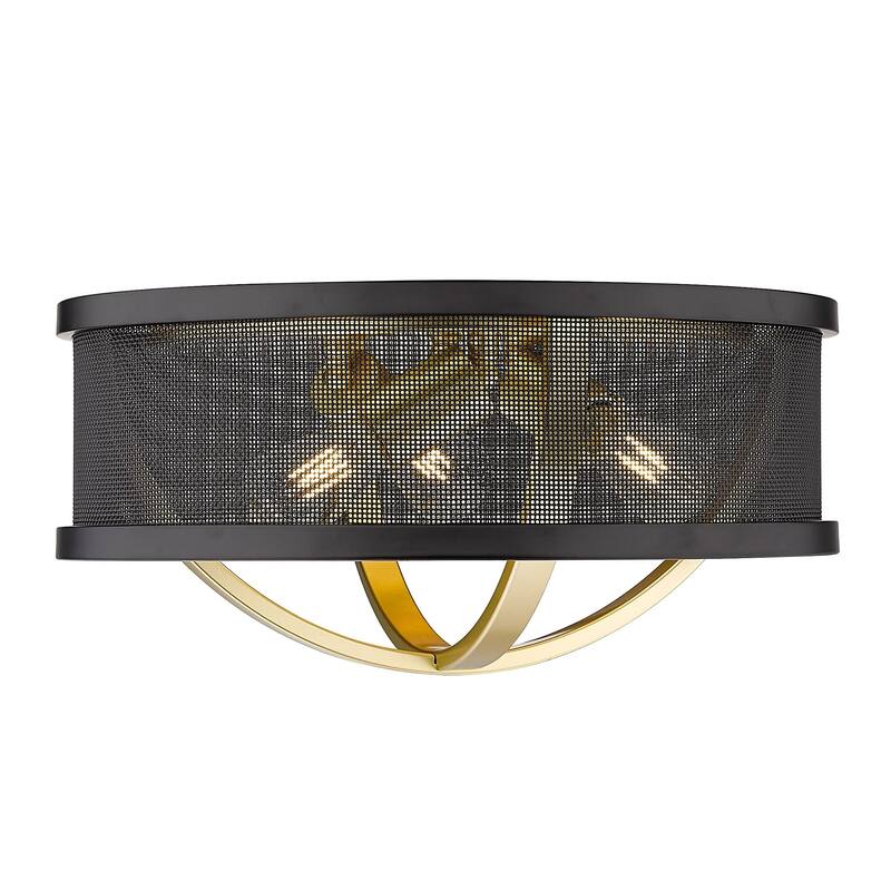 Colson 15-inch Industrial Chic Flush Mount