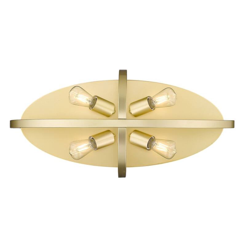 Colson 15-inch Industrial Chic Flush Mount