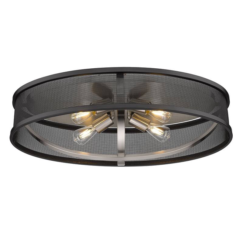 Colson 15-inch Industrial Chic Flush Mount