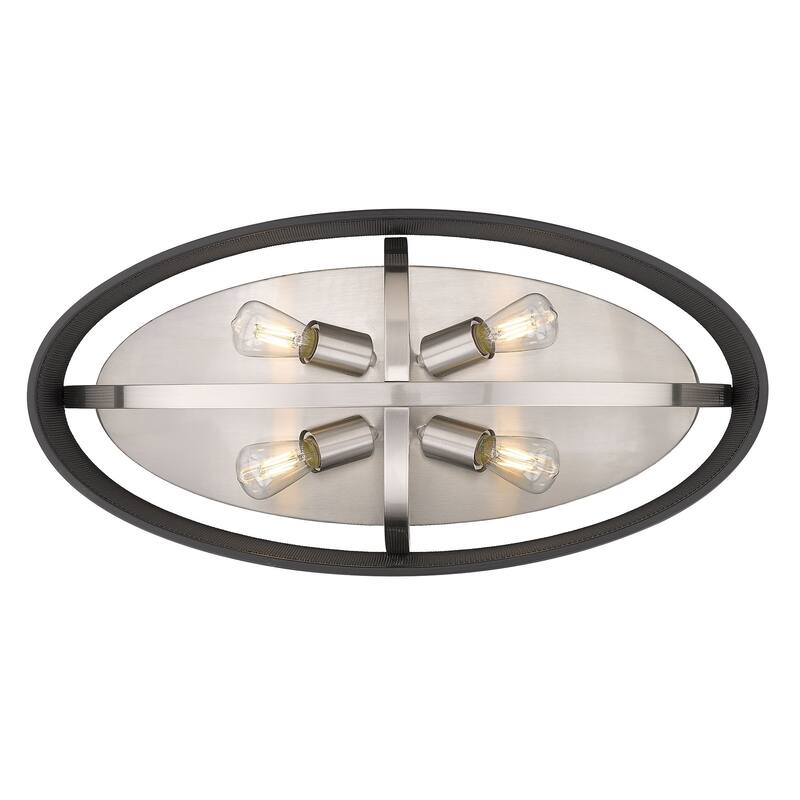 Colson 15-inch Industrial Chic Flush Mount