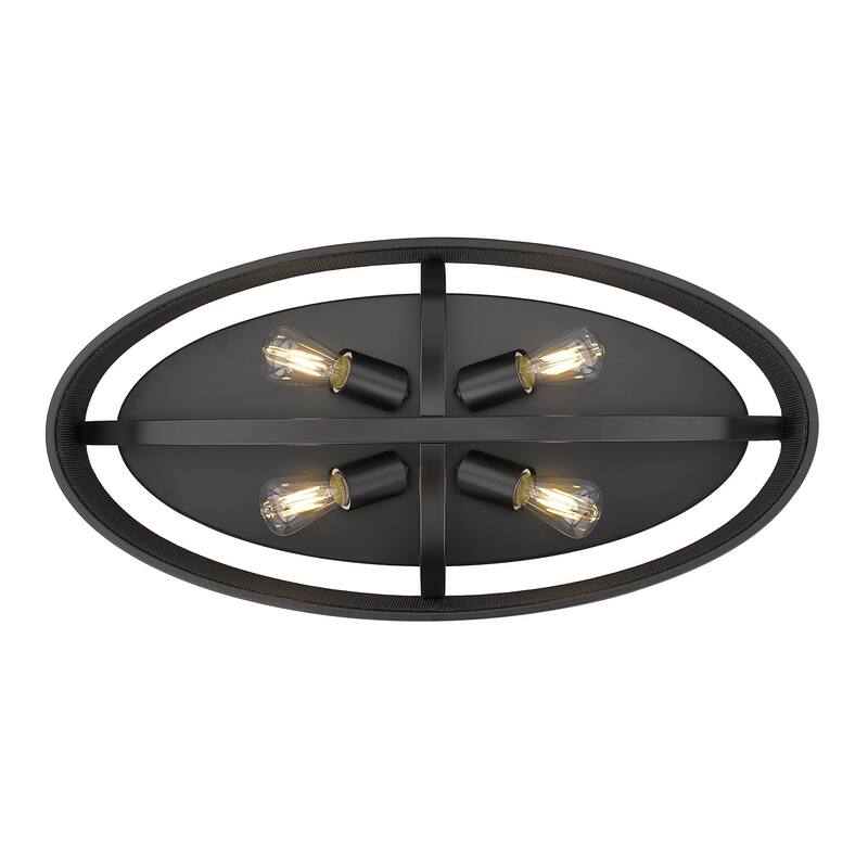 Colson 15-inch Industrial Chic Flush Mount