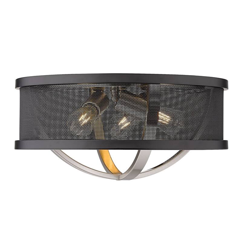 Colson 15-inch Industrial Chic Flush Mount