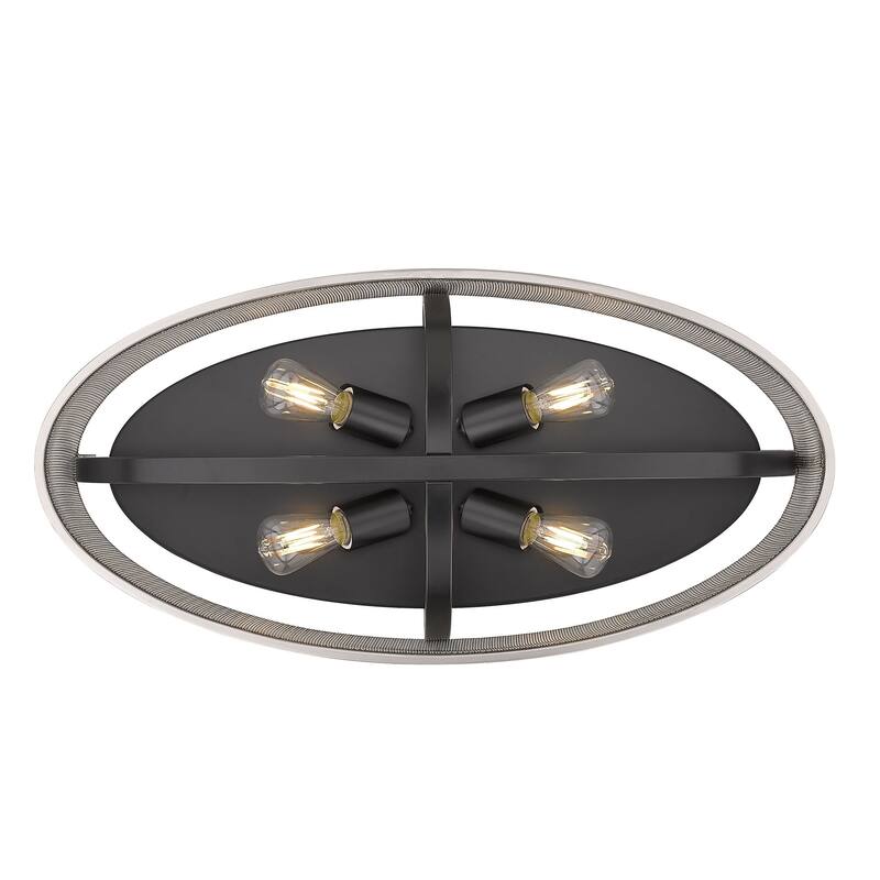 Colson 15-inch Industrial Chic Flush Mount