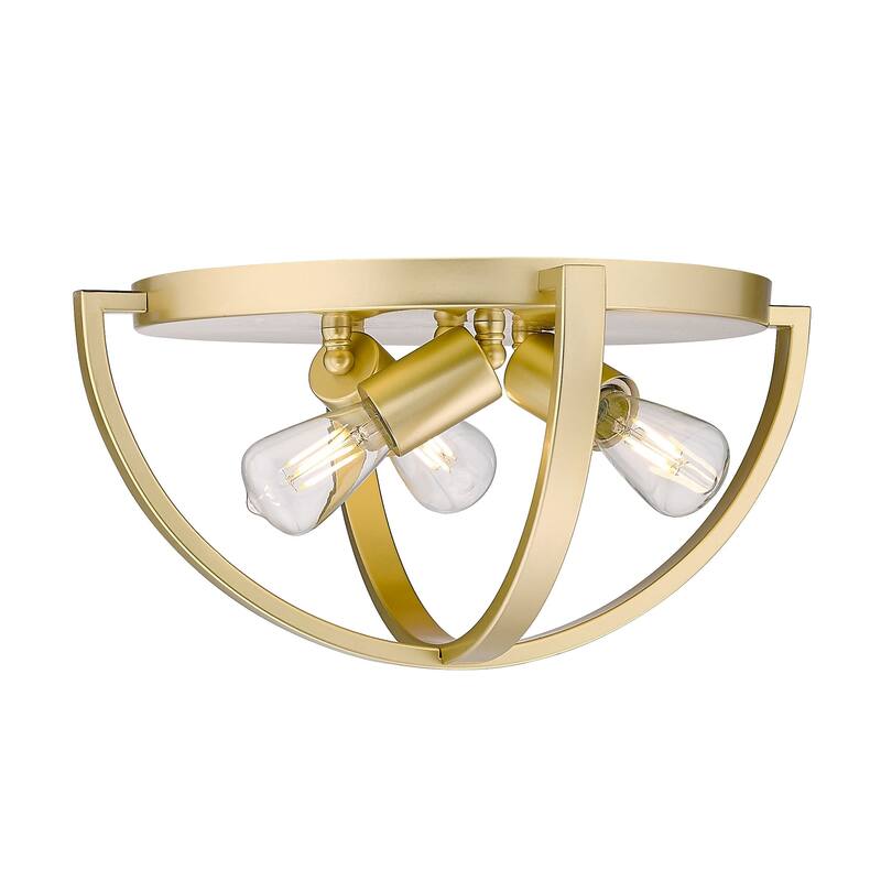 Colson 15-inch Industrial Chic Flush Mount