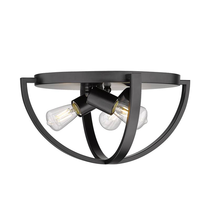 Colson 15-inch Industrial Chic Flush Mount