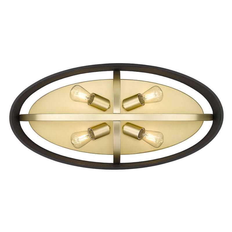Colson 15-inch Industrial Chic Flush Mount