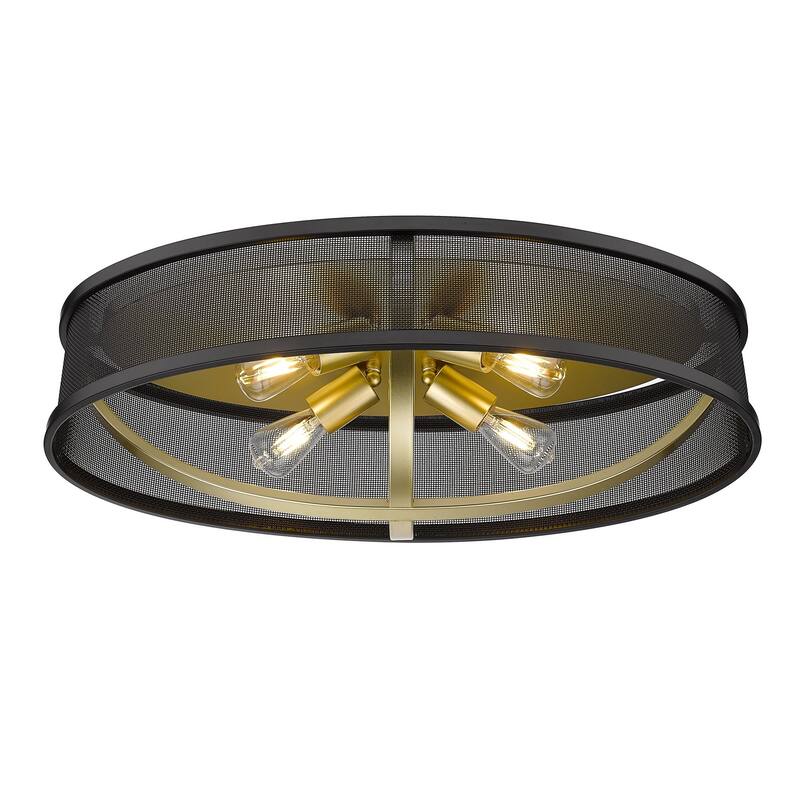 Colson 15-inch Industrial Chic Flush Mount