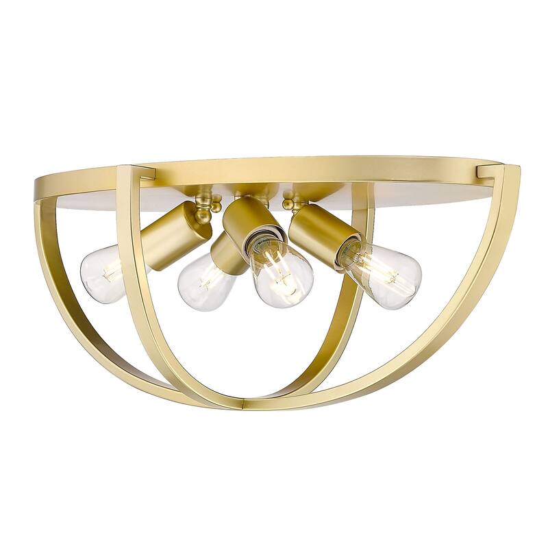 Colson 15-inch Industrial Chic Flush Mount