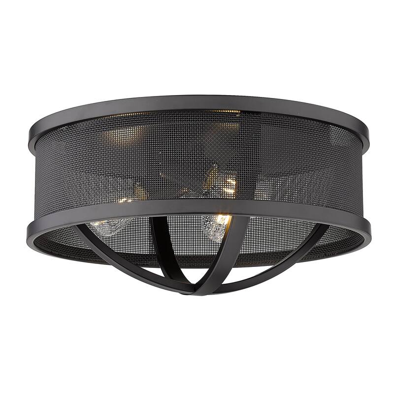 Colson 15-inch Industrial Chic Flush Mount