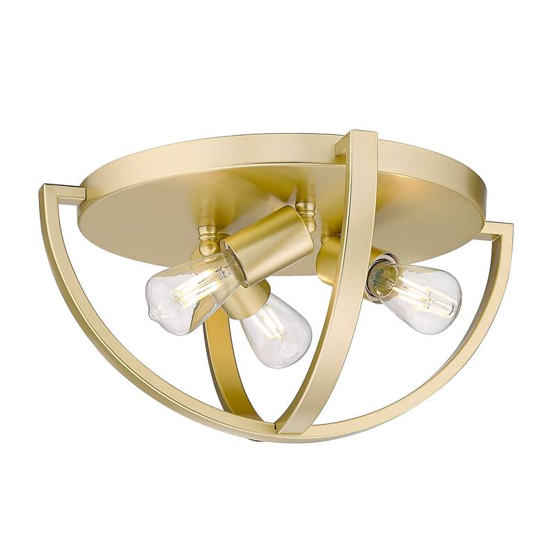 Colson 15-inch Industrial Chic Flush Mount