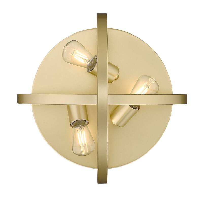 Colson 15-inch Industrial Chic Flush Mount