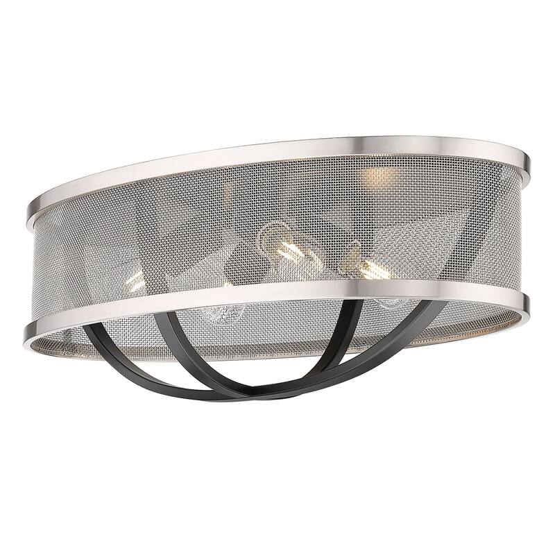 Colson 15-inch Industrial Chic Flush Mount