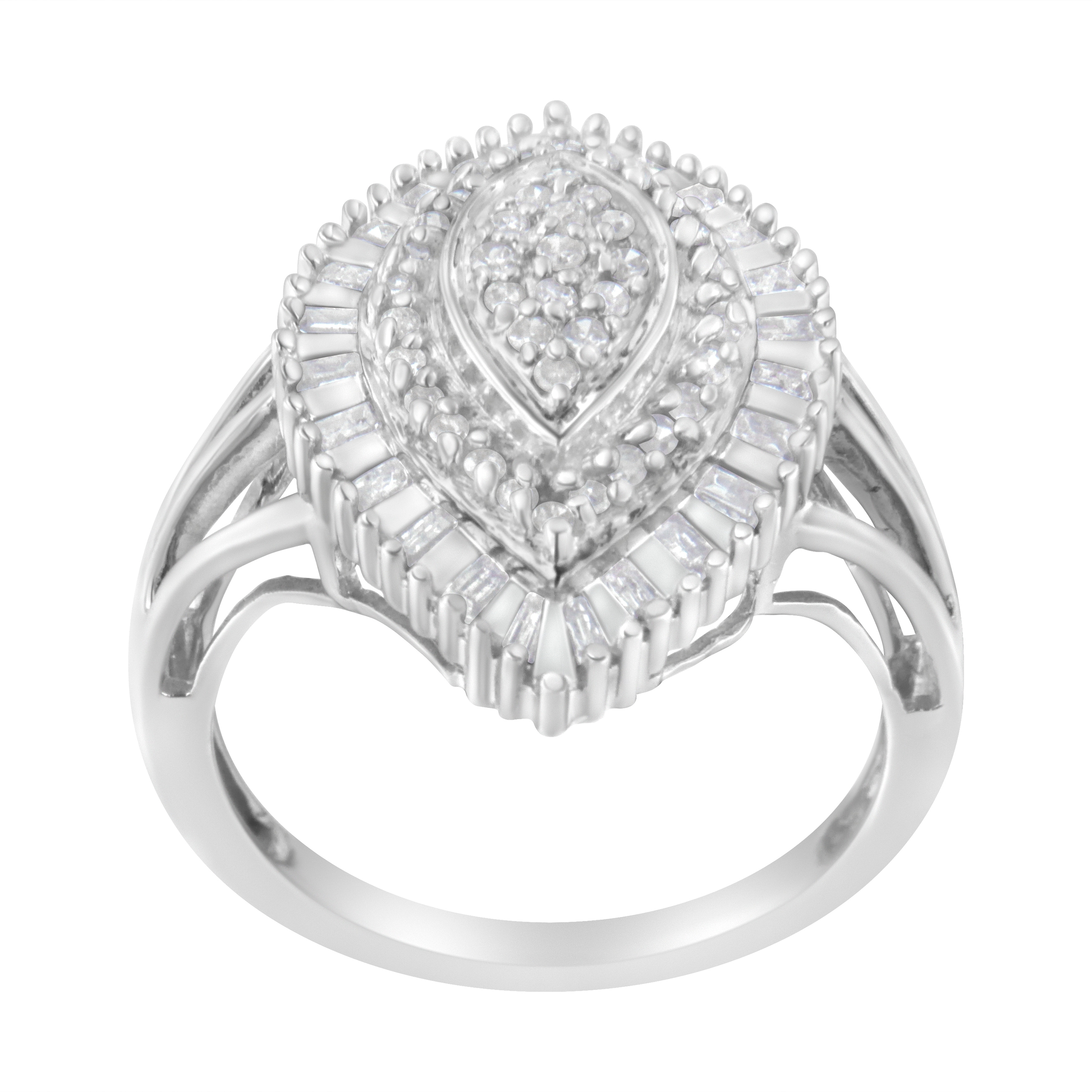 Size-9.75 Diamond Wedding Band in Sterling Silver 1//3 cttw, G-H,I2-I3