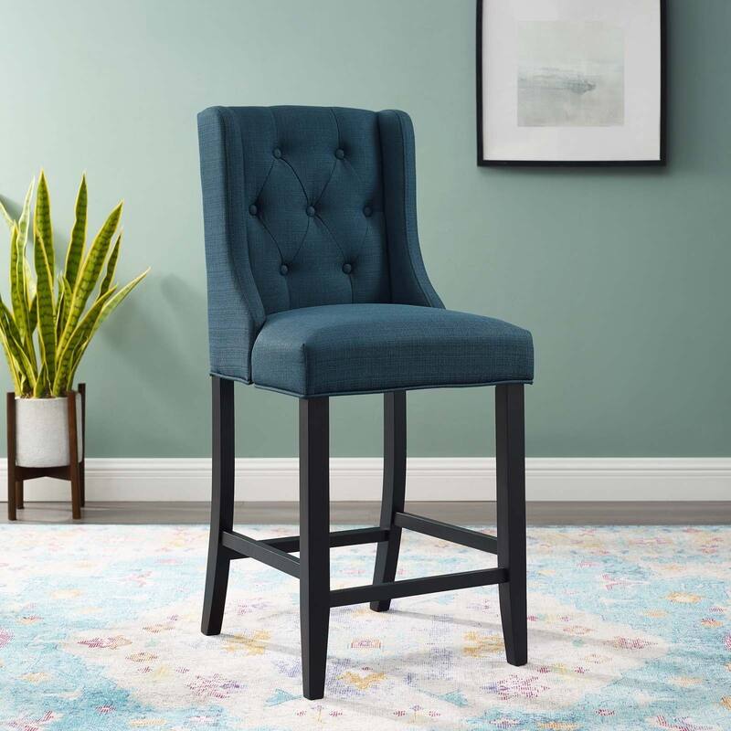 Copper Grove Ninh Button-tufted Upholstered Counter Stool - Azure