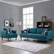 preview thumbnail 3 of 22, Agile Upholstered Fabric Sofa and Armchair Set Teal