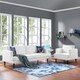 preview thumbnail 4 of 22, Agile Upholstered Fabric Sofa and Armchair Set White