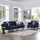preview thumbnail 1 of 22, Agile Upholstered Fabric Sofa and Armchair Set Blue