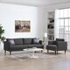 preview thumbnail 2 of 22, Agile Upholstered Fabric Sofa and Armchair Set Gray