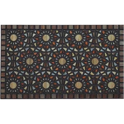 Mohawk Home Mosaic Medallion All Weather Recycled Rubber Door Mat - 1'6" x 2'6"