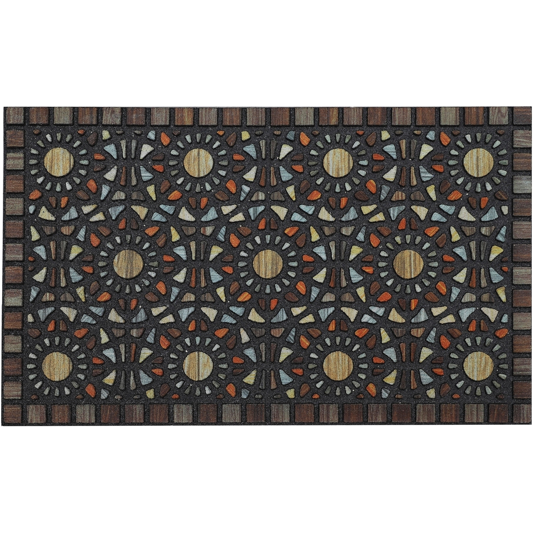 Mohawk Home Mosaic Medallion All Weather Recycled Rubber Door Mat - 1'6" x 2'6"