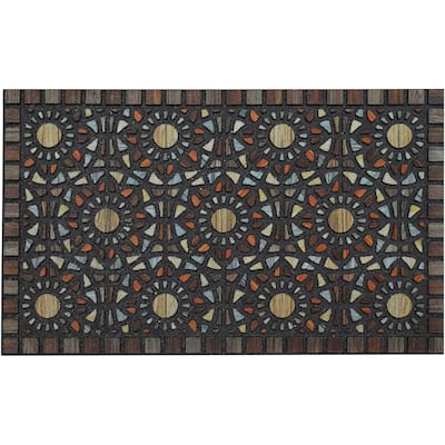 Mohawk Home Mosaic Medallion All Weather Recycled Rubber Door Mat - 1'6" x 2'6"