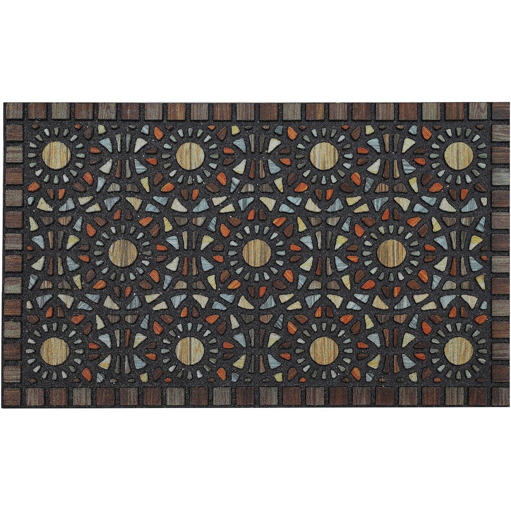 Mohawk Home Mosaic Medallion All Weather Recycled Rubber Door Mat - 1'6" x 2'6"