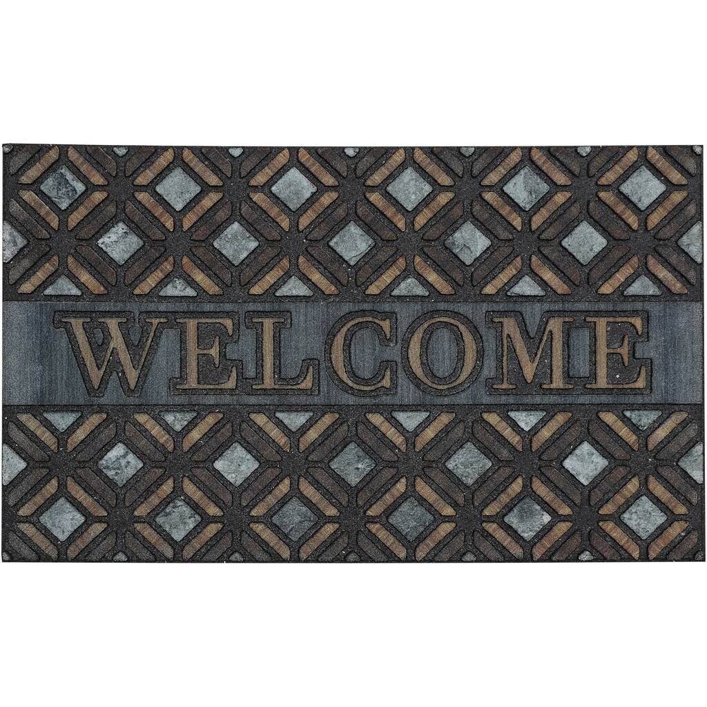 Mohawk Home Kingsley Welcome Tile All Weather Recycled Rubber Door Mat - 1'6" x 2'6"