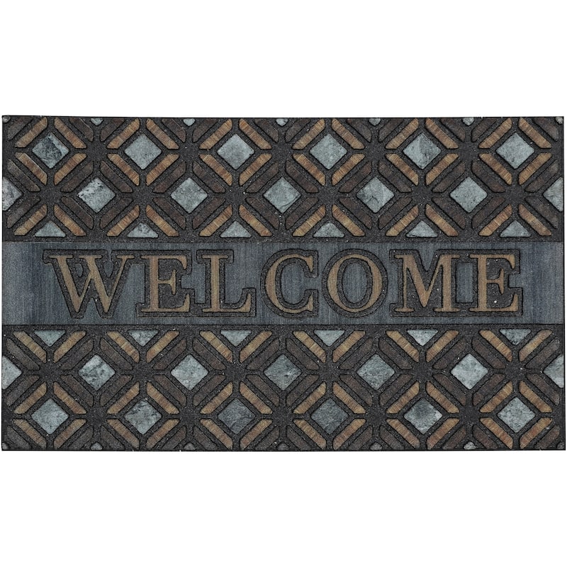 Mohawk Home Kingsley Welcome Tile All Weather Recycled Rubber Door Mat - 1'6" x 2'6"