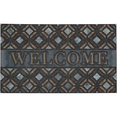 Mohawk Home Kingsley Welcome Tile All Weather Recycled Rubber Door Mat - 1'6" x 2'6"