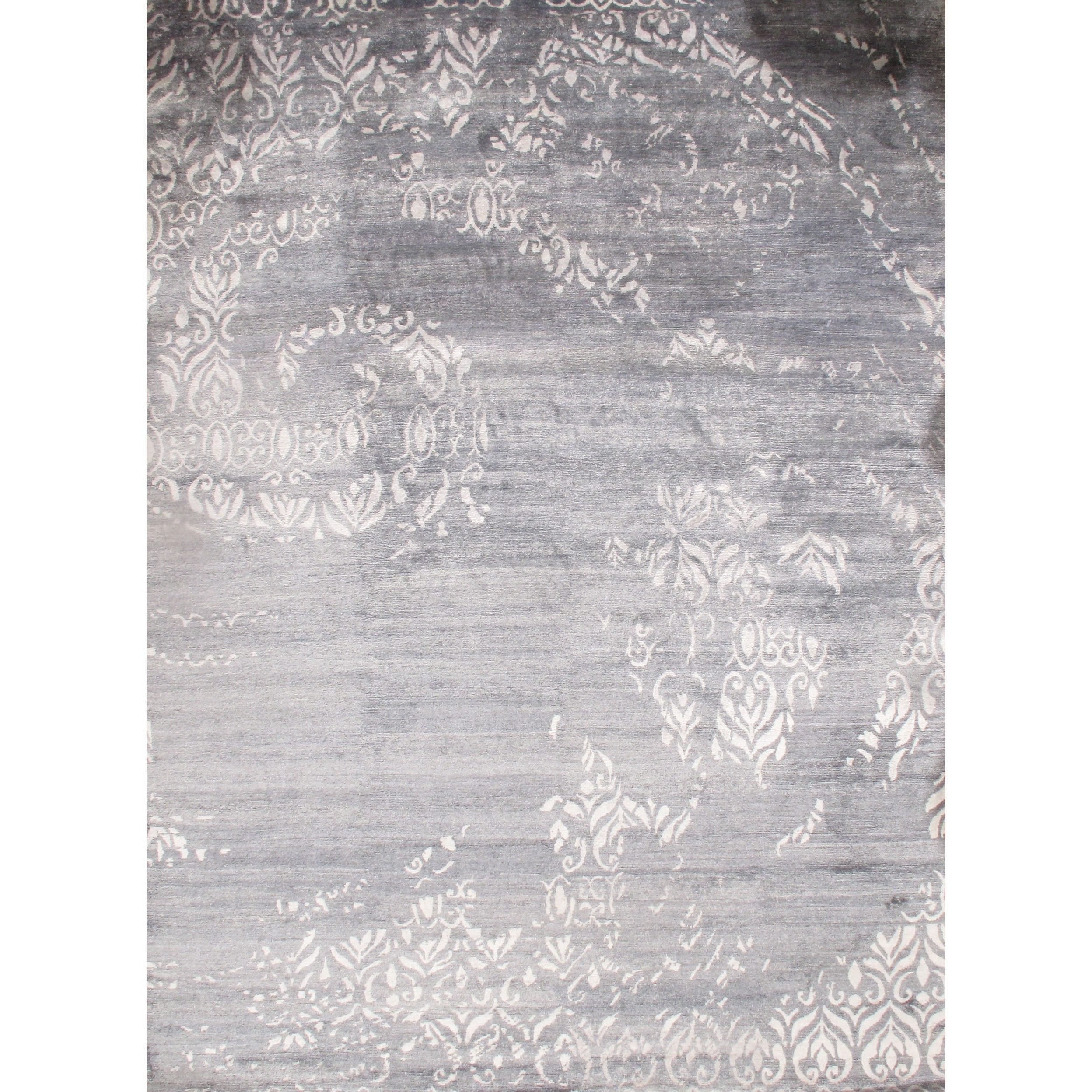 Pasargad Dc Gray Modern Bamboo Silk Rug 10 X 14 7 On Pasargad Dc Gray Modern Bamboo Silk Rug