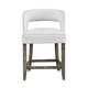 preview thumbnail 2 of 2, Somette Philly Brown with White Fabric Counter Height Barstool