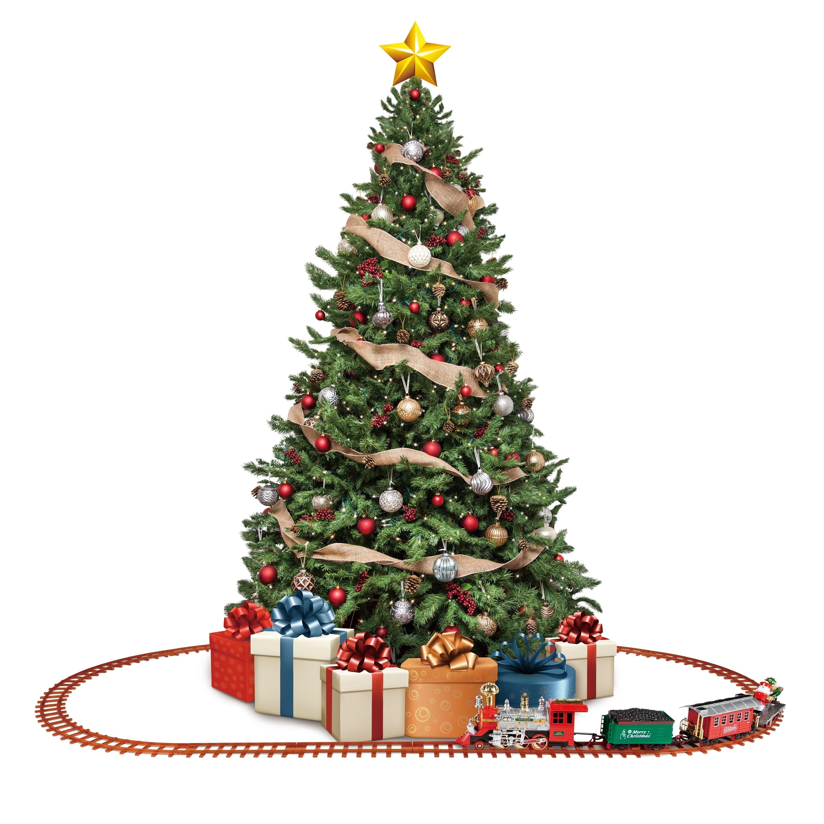 train set to go around christmas tree