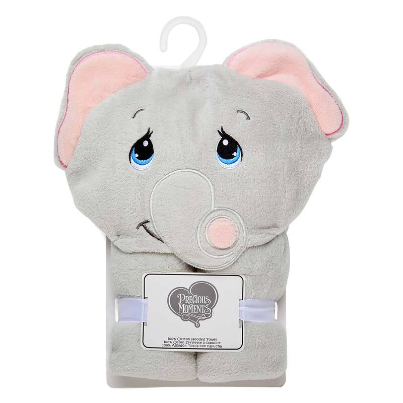Precious Moments Hooded Baby Blanket - Grey