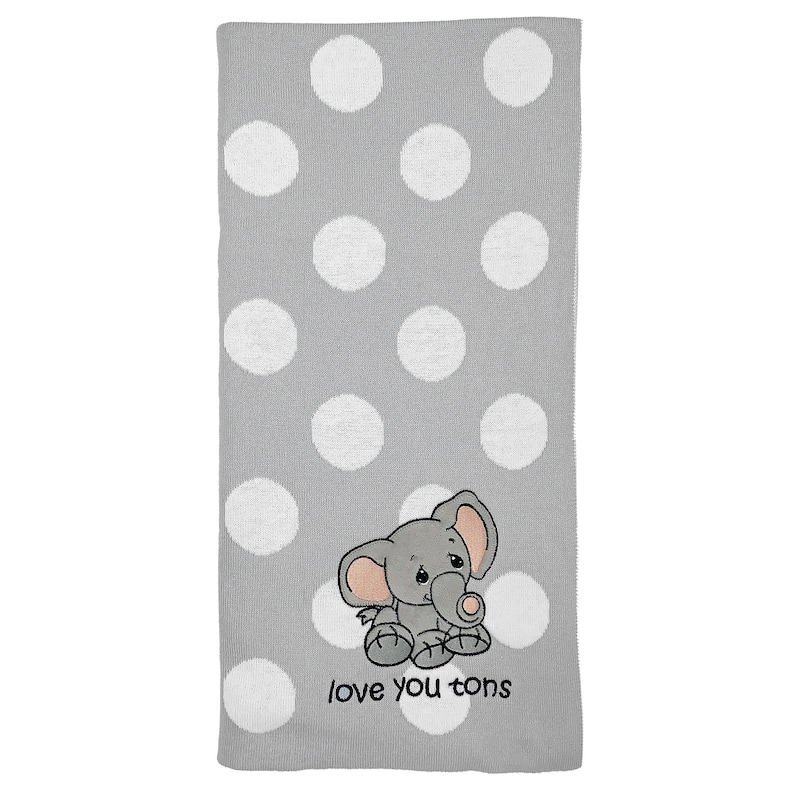 Precious Moments Jacquard Baby Blanket - Grey