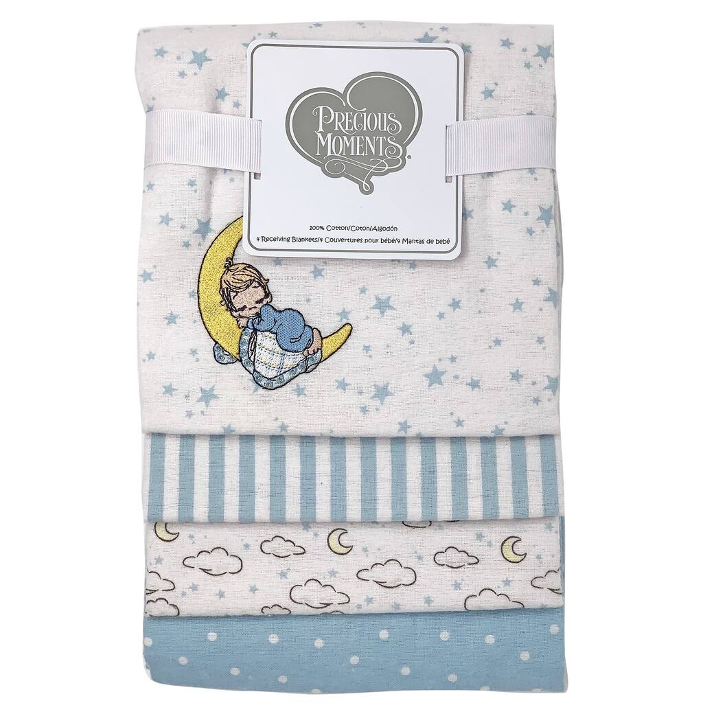 Precious Moments Applique 4 Piece Baby Receiving Blankets