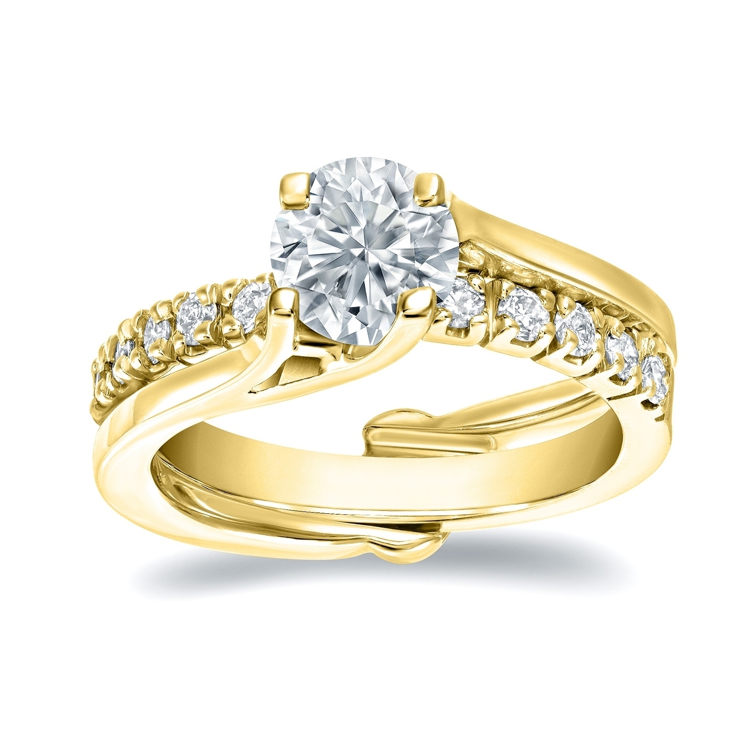 18 carat gold wedding ring set