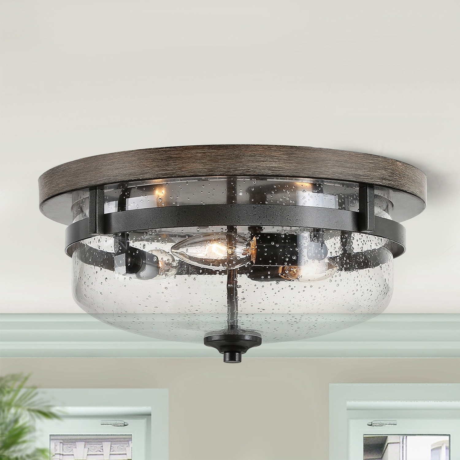 modern farmhouse flush mount lighting