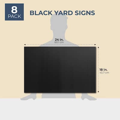 Juvale 8-Pack Corrugated Plastic Yard Signs, 18x24 Poster Board, Blank Surface
