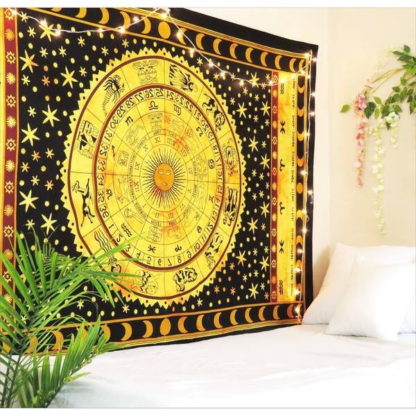 Shop Zodiac Mandala Tapestry Hippie Dorm Decor Indian Handmade