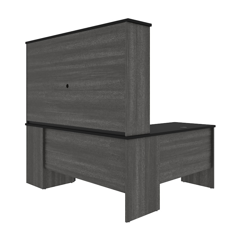 Bestar Norma L-shaped Desk with Hutch
