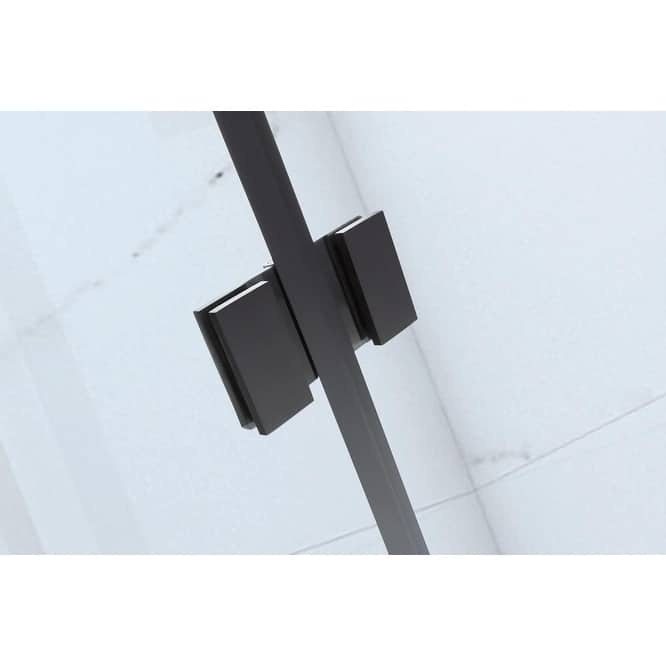 Tidy 55" x 39" Frameless Bi-Fold Tub Door in Black