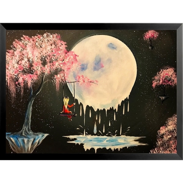 Framed Tree Swing Melty Moon By Ed Capeau Art Painting Reproduction