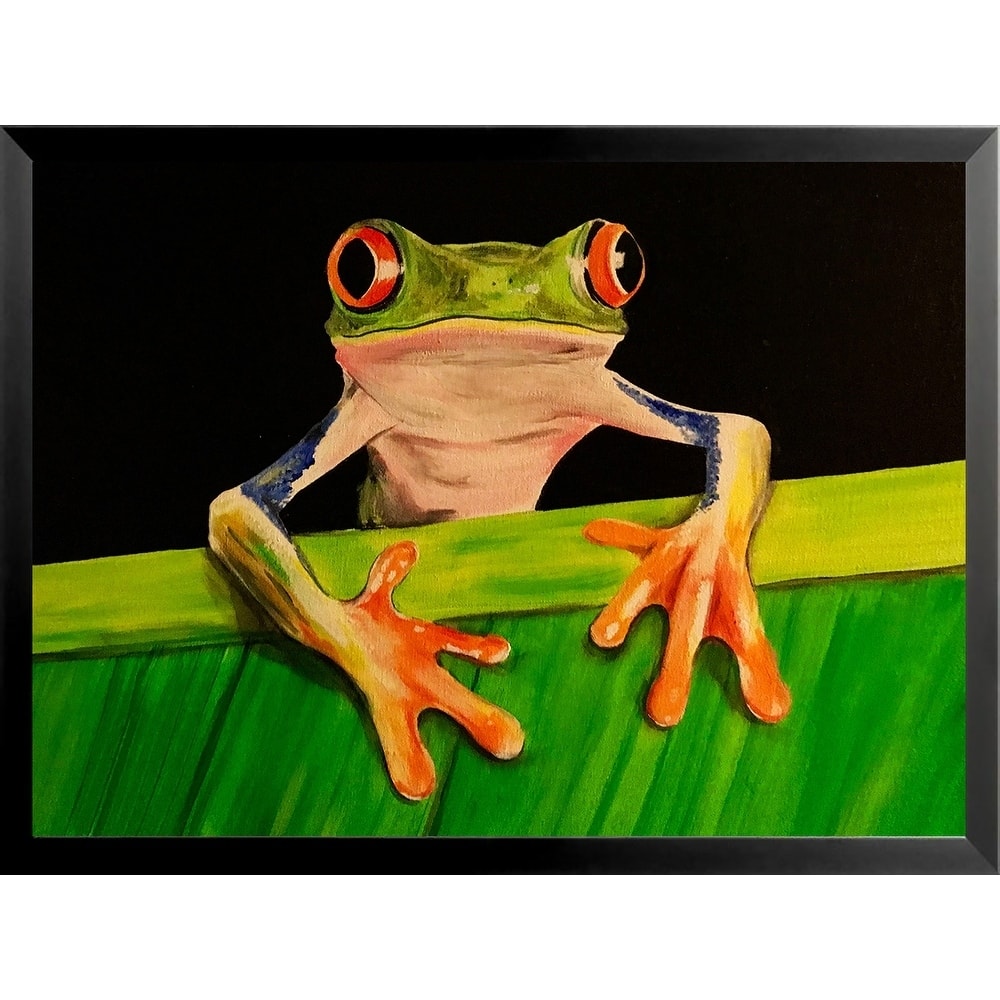 FRAMED What The Frog by Ed Capeau Art Painting Reproduction