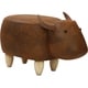 preview thumbnail 1 of 6, Taylor & Olive Brown Cow Ottoman - N/A