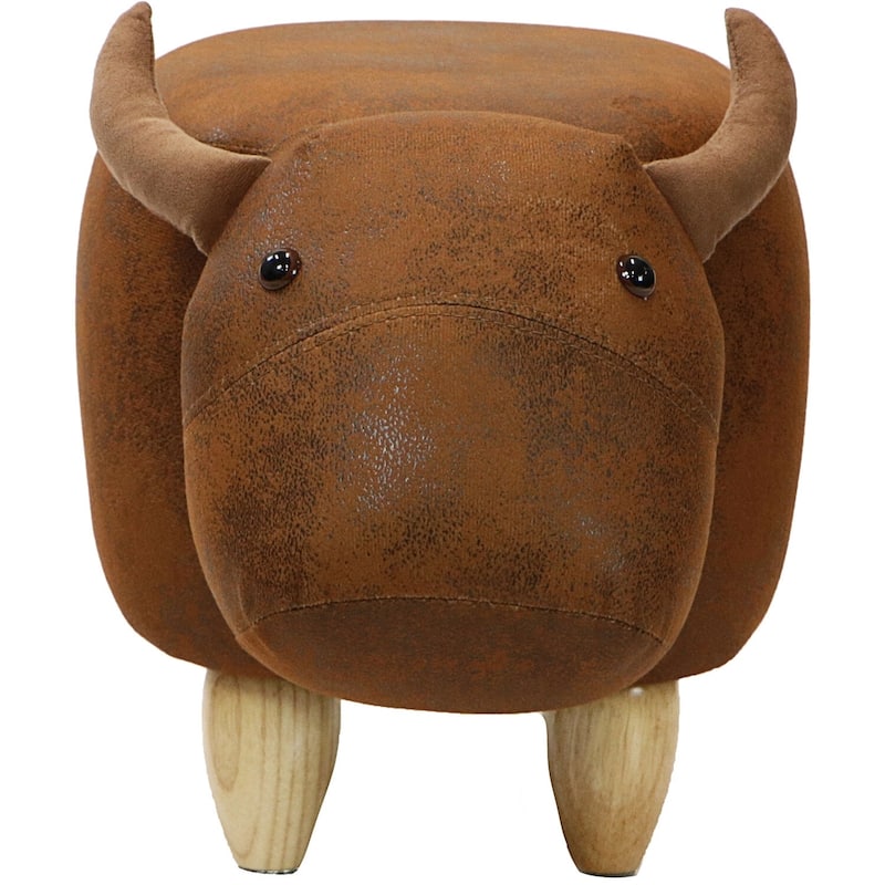 Taylor & Olive Brown Cow Ottoman - N/A