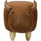 preview thumbnail 4 of 6, Taylor & Olive Brown Cow Ottoman - N/A